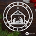 Round Christmas Nativity Sign - RCNS-16-G