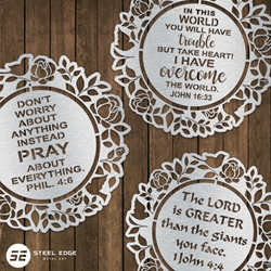 Scalloped Bible Verses Scalloped Bible Verses, scallop, scalloped, bible, verses, john, micah, psalm, philippians